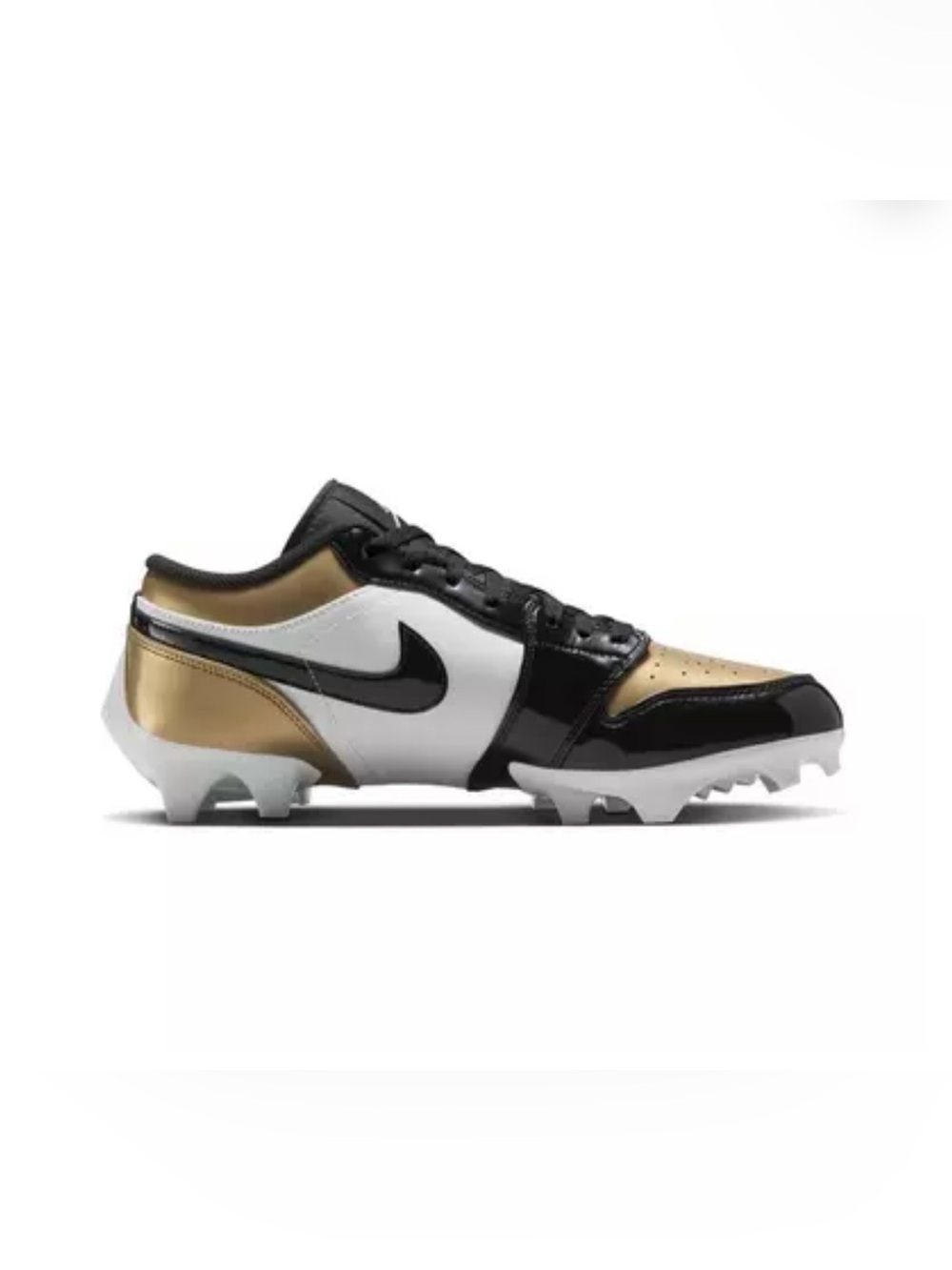 NWT Nike Jordan 1 Low TD Football Cleats, Metallic Gold/Black, Men’s Size 10.5